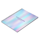 Pastellfarben Abstrakter irisierender Hintergrund Notizblock (Linke Seite)