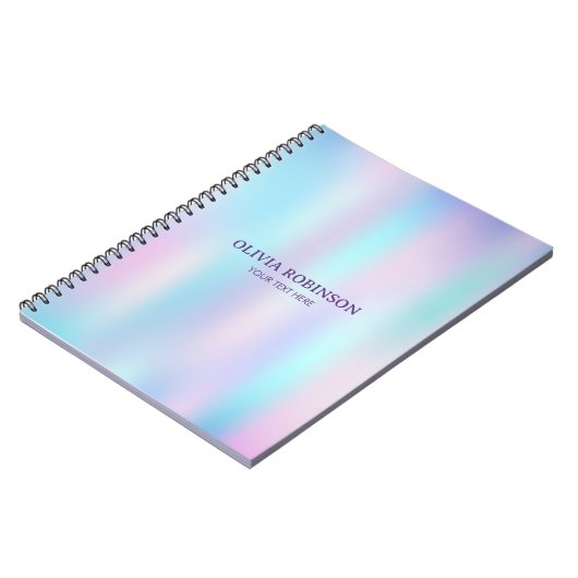 Pastellfarben Abstrakter irisierender Hintergrund Notizblock (Linke Seite)