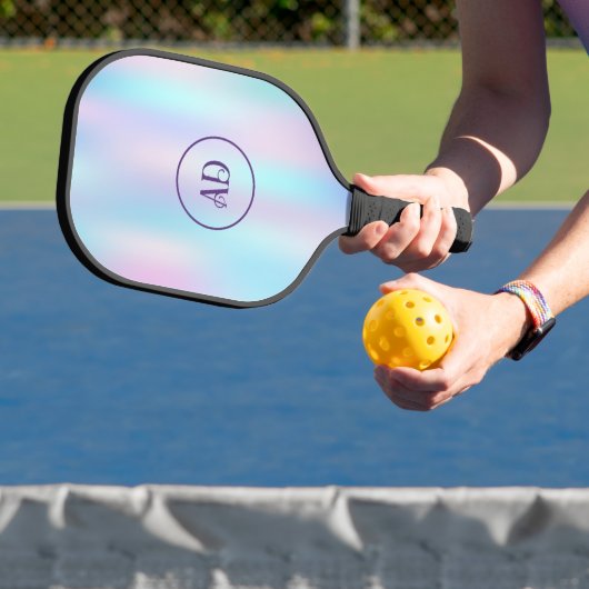 Pastellfarben Abstrakter irisierender Hintergrund Pickleball Schläger (InSitu)