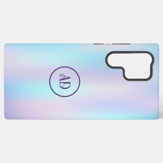 Pastellfarben Abstrakter irisierender Hintergrund Samsung Galaxy Hülle (Rückseite (Horizontal))