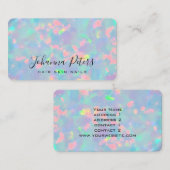 Pastellfarben abstraktes Opal-Foto Visitenkarte (Vorne/Hinten)
