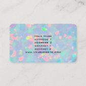 Pastellfarben abstraktes Opal-Foto Visitenkarte (Rückseite)