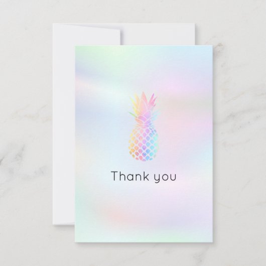 Pastellfarben Ananas danke (Vorderseite)