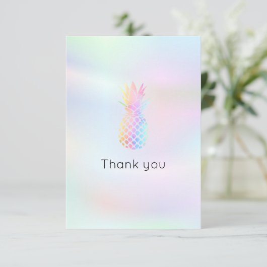 Pastellfarben Ananas danke (Stehend Vorderseite)