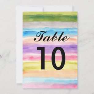 Pastellfarben Aquarellfarben Tischnummern