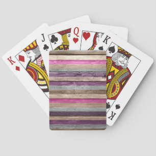 Pastellfarben auf Holz #2 Spielkarten