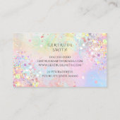 Pastellfarben aus simuliertem Glitzer Visitenkarte (Rückseite)