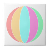 Pastellfarben Beach Ball Fliese (Vorderseite)