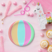 Pastellfarben Beach Ball Pappteller (Party)