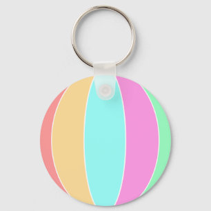 Pastellfarben Beach Ball Schlüsselanhänger