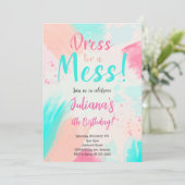 Pastellfarben Bilder zum Geburtstag Einladung (Stehend Vorderseite)