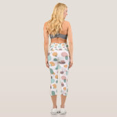 Pastellfarben Bio Formen Nahtloses Muster Capri Leggings (Rückseite)
