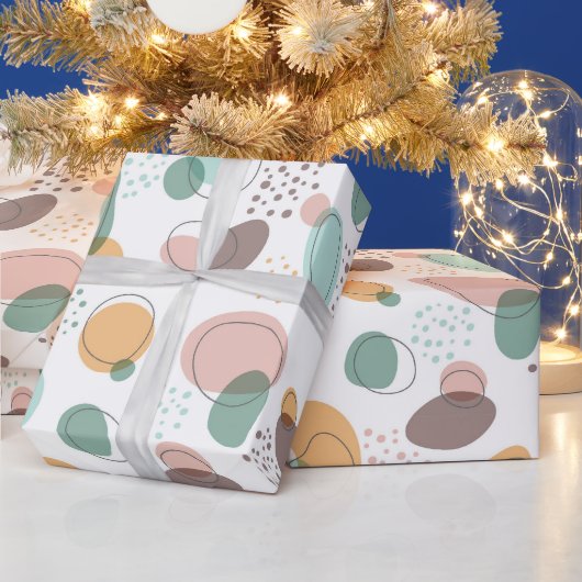 Pastellfarben Bio Formen Nahtloses Muster Geschenkpapier (Feiertage)