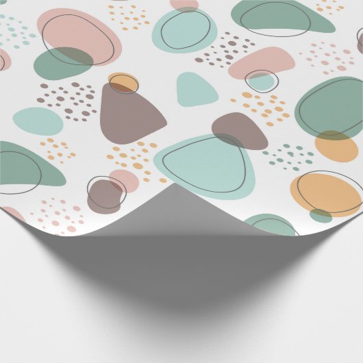 Pastellfarben Bio Formen Nahtloses Muster Geschenkpapier (Ecke)