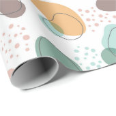 Pastellfarben Bio Formen Nahtloses Muster Geschenkpapier (Rolleneckpunkt)