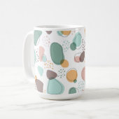 Pastellfarben Bio Formen Nahtloses Muster Kaffeetasse (Vorderseite Links)