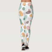 Pastellfarben Bio Formen Nahtloses Muster Leggings (Rückseite)