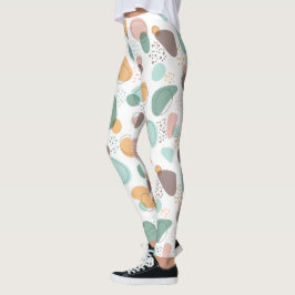 Pastellfarben Bio Formen Nahtloses Muster Leggings