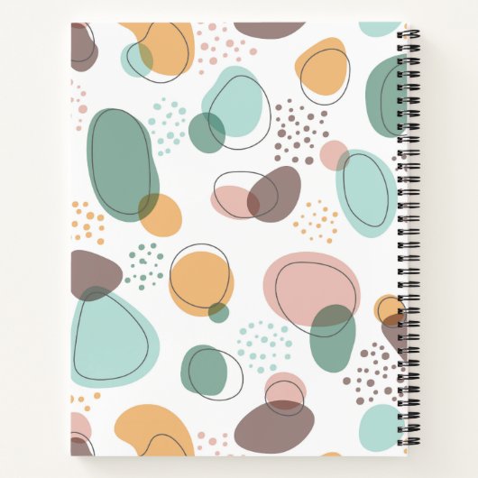 Pastellfarben Bio Formen Nahtloses Muster Notizblock (Rückseite)
