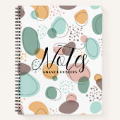 Pastellfarben Bio Formen Nahtloses Muster Notizblock (Vorderseite)