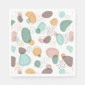 Pastellfarben Bio Formen Nahtloses Muster Serviette (Vorderseite)