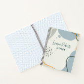 Pastellfarben Bio Formen und Linien Hintergrund Notizblock (Innenseite)