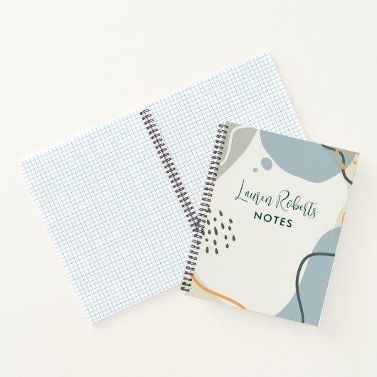 Pastellfarben Bio Formen und Linien Hintergrund Notizblock (Innenseite)