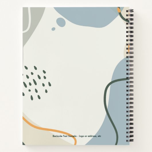 Pastellfarben Bio Formen und Linien Hintergrund Notizblock (Rückseite)