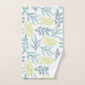 Pastellfarben-Blätter Badhandtuch Set (Handtuch)