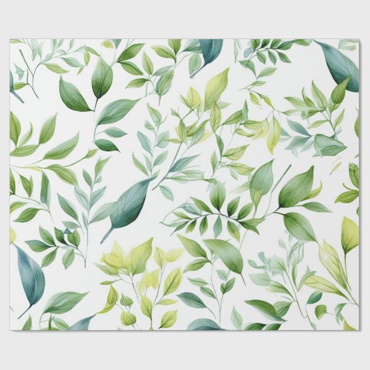 Pastellfarben-Blätter Geschenkpapier (Flach)
