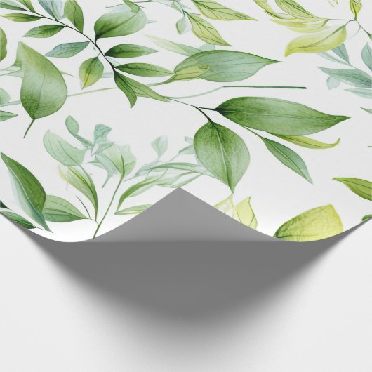 Pastellfarben-Blätter Geschenkpapier (Ecke)