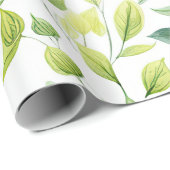 Pastellfarben-Blätter Geschenkpapier (Rolleneckpunkt)