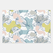 Pastellfarben Blätter und Bio Formen (Vorderseite)