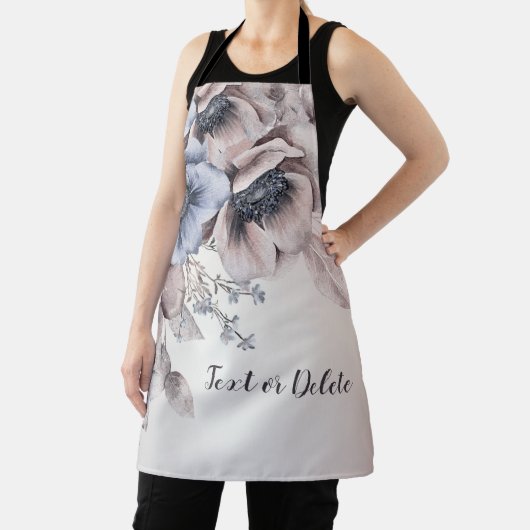Pastellfarben Blau Beige Blume Schürze (InSitu)