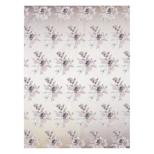 Pastellfarben Blau Beige Blume Tischdecke (Vorderseite)