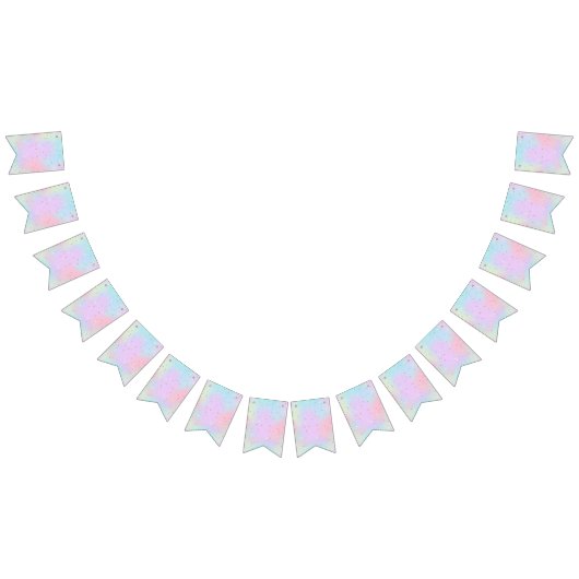 Pastellfarben Blau Rosa Lila kleines Helles Golden Wimpelkette (Alle)