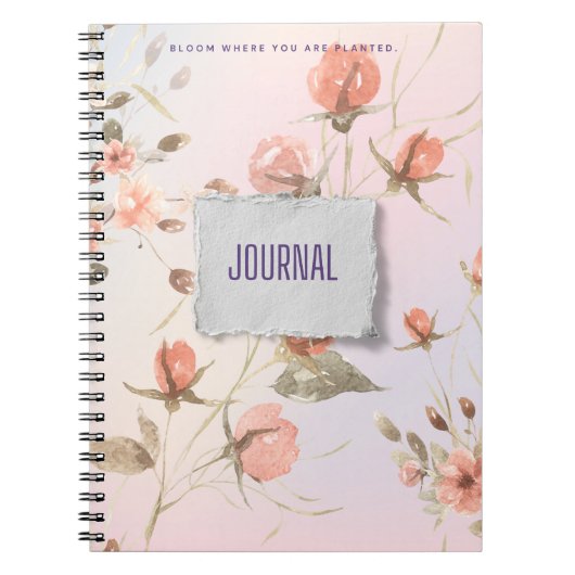 Pastellfarben Blühen, wo Sie gepflanzt werden Notizblock (Vorderseite)