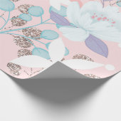 Pastellfarben Blume mit Glitzer-Akzenten Geschenkpapier (Ecke)