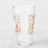 Pastellfarben-Blumenglas-Cup mit Monogramm Glas (Links)