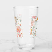Pastellfarben-Blumenglas-Cup mit Monogramm Glas (Rechts)