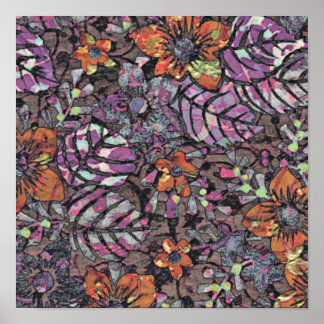Pastellfarben Blumenmuster Romantische digitale Ku Poster