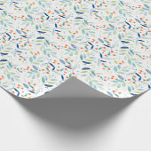 Pastellfarben Botanicals Wasserfarben Muster Geschenkpapier (Ecke)