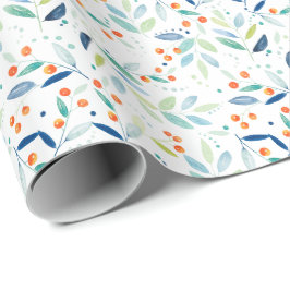 Pastellfarben Botanicals Wasserfarben Muster Geschenkpapier