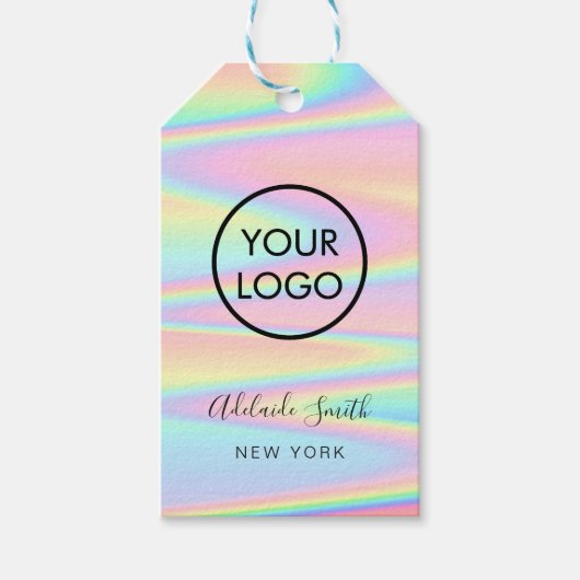 Pastellfarben Boutique Geschenkanhänger (Vorderseite)