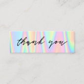 Pastellfarben Danke Mini Visitenkarte (Vorderseite)