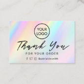 Pastellfarben Dankeschön Karte (Vorderseite)