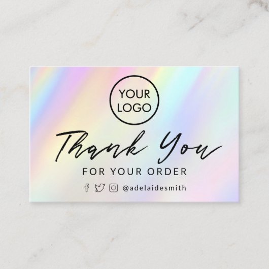 Pastellfarben Dankeschön Karte (Vorderseite)