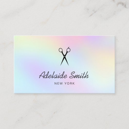 Pastellfarben der Friseure Visitenkarte (Vorderseite)