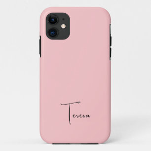 Pastellfarben der Rose Minimalistischer Name Case-Mate iPhone Hülle