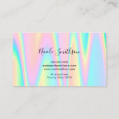 Pastellfarben Design Visitenkarte (Rückseite)